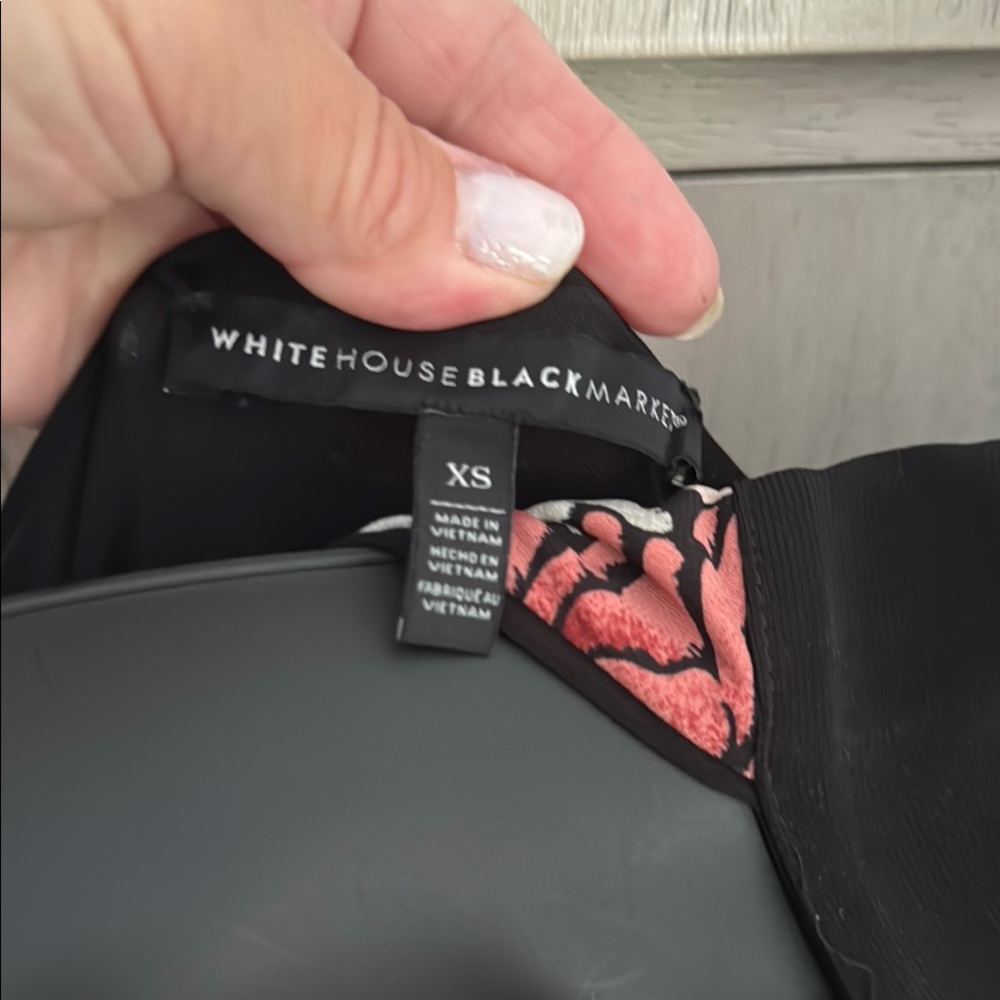 White House Black Market Pink and Black Halter Mini Dress - Picture 2 of 7